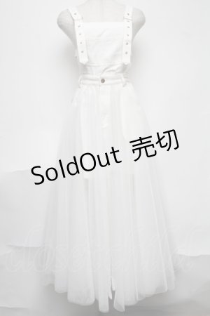 画像: onespo / チュール切替ワンピース  オフ S-25-08-07-035-EL-OP-HR-ZS