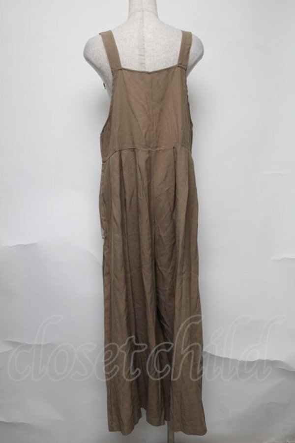 画像2: NieR Clothing / ベルトストラップジャンパースカート  カーキ S-25-08-07-037-PU-OP-AS-ZS (2)