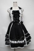 画像1: BABY,THE STARS SHINE BRIGHT / リボンリボンジェラートジャンパースカート  黒ｘ白 S-25-08-07-041-BA-OP-AS-ZS (1)