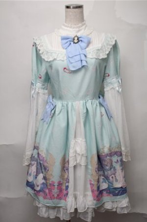 画像: DOLL PARADIS / スワンワンピース  ミント S-25-08-08-047-LO-OP-AS-ZS