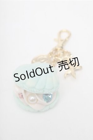 画像: Q-pot. / シェルマカロンバッグチャーム  グリーン S-25-08-08-010-QP-AC-AS-ZS