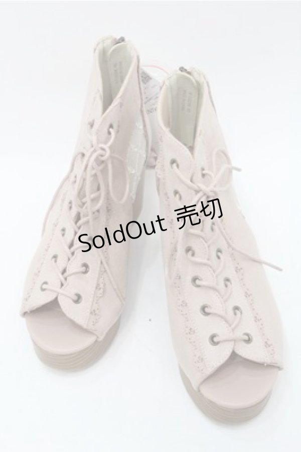 画像1: axes femme / レースアップブーサン L ピンク S-25-08-08-014-AX-SH-AS-ZS (1)