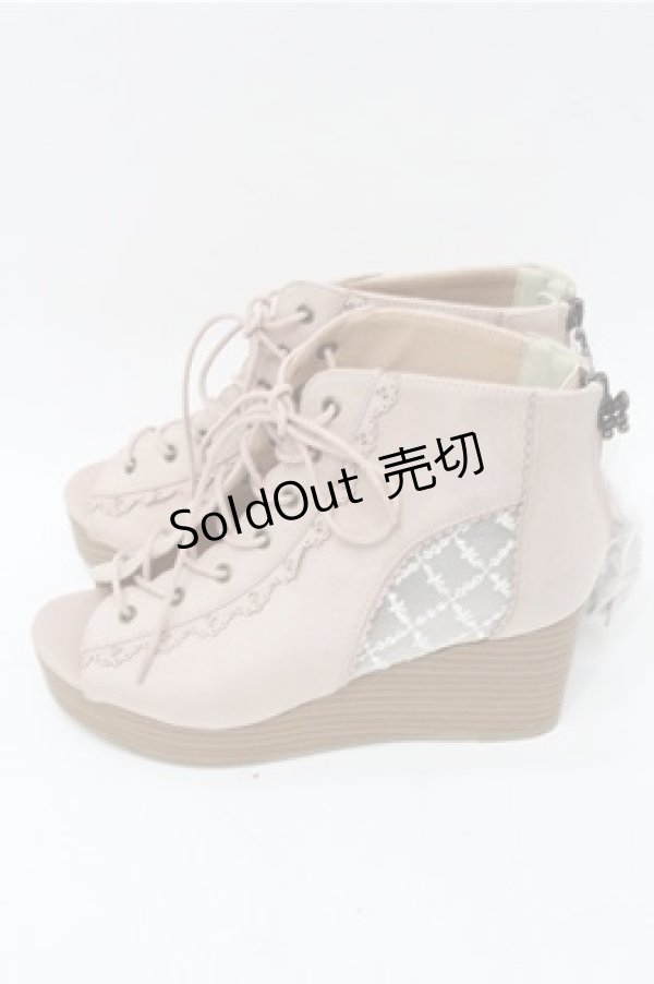 画像2: axes femme / レースアップブーサン L ピンク S-25-08-08-014-AX-SH-AS-ZS (2)