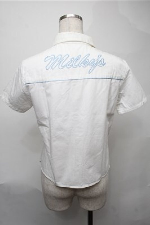 画像2: MILK / レース襟ブラウス  白 S-25-08-08-037-ML-BL-AS-ZS (2)