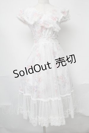 画像: mille fille closet by LODISPOTTO / My Sweet Gardenワンピース  白 S-25-08-09-045-LO-OP-HR-ZS