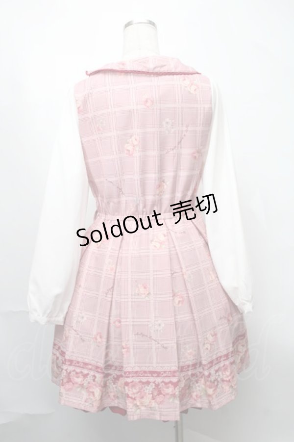 画像2: LIZ LISA / グレンチェックローズワンピース  ワイン S-25-08-09-047-LO-OP-AS-ZI (2)