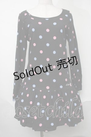 画像: MILK / ドットカットワンピース  黒 S-25-08-09-054-ML-OP-AS-ZT491