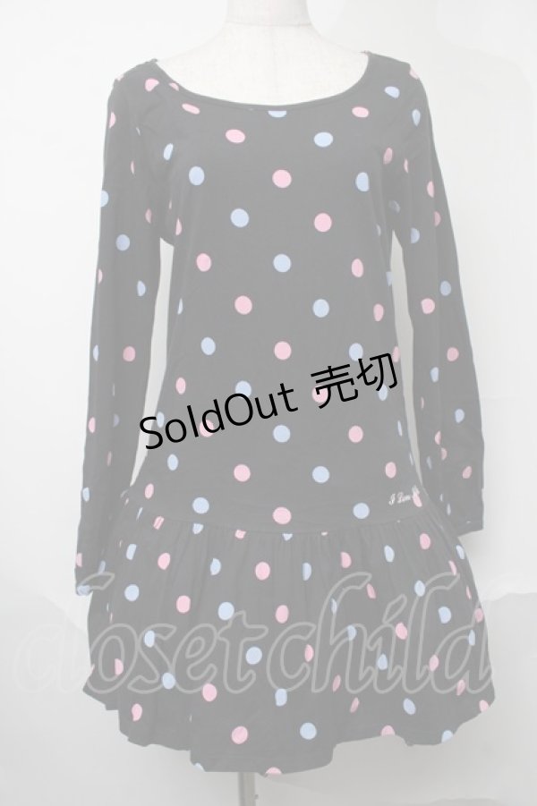 画像1: MILK / ドットカットワンピース  黒 S-25-08-09-054-ML-OP-AS-ZT491 (1)