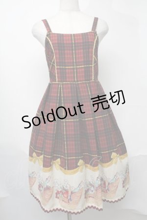 画像: Emily Temple cute / 赤ずきんタータンワンピース  赤 S-25-08-09-057-ET-OP-AS-ZS