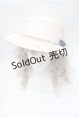 画像: axes femme / 巻き薔薇レース雑材カンカン帽  キナリ S-25-08-09-010-AX-AC-HR-ZS