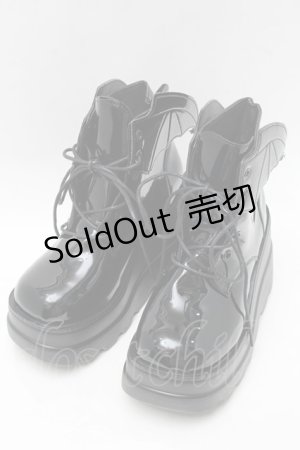 画像: puppet bombs / 小悪魔厚底ショートブーツ 36 黒 S-25-08-09-014-GO-SH-AS-ZS