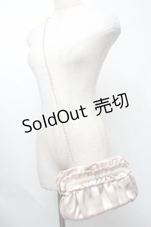 画像: axes femme / サテンパーティーバッグ  ベージュ S-25-08-09-017-AX-BG-HR-ZS