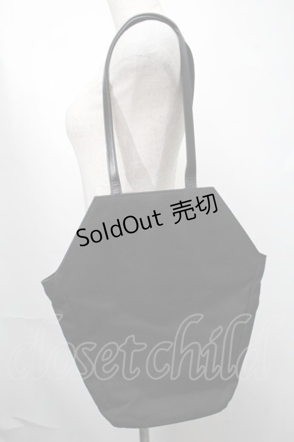 画像3: Moi-meme-Moitie / 編み上げ棺トートバッグ  黒ｘ青 S-25-08-09-018-MO-BG-HR-ZS (3)