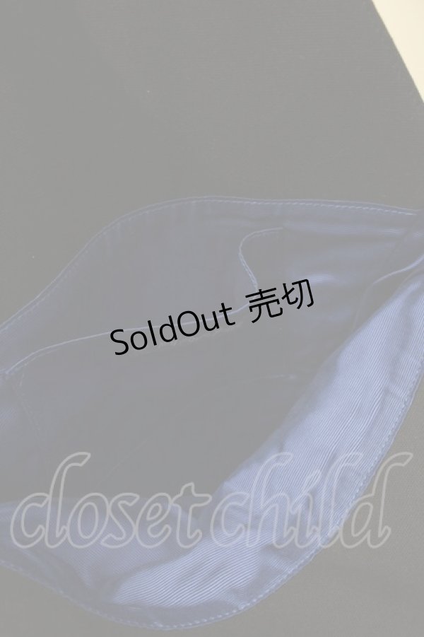 画像4: Moi-meme-Moitie / 編み上げ棺トートバッグ  黒ｘ青 S-25-08-09-018-MO-BG-HR-ZS (4)