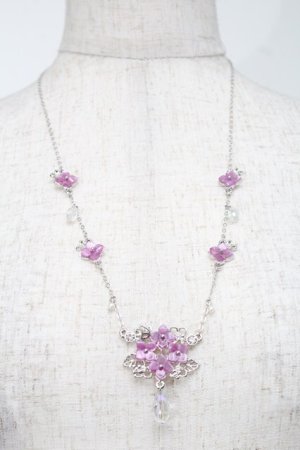 画像: axes femme / 紫陽花モチーフネックレス  紫 S-25-08-09-021-AX-AC-HR-ZS