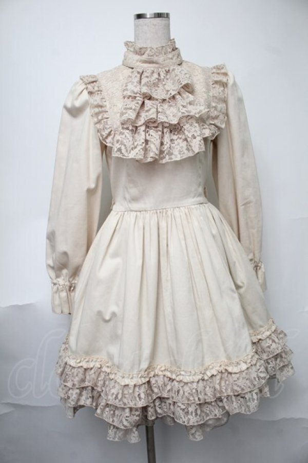 画像1: Reload a Classical / 夕暮れのお屋敷クラシカルドールワンピース  ベージュ S-25-08-11-038-LO-OP-HR-ZT473 (1)