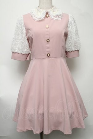 画像: manon select / レース使いワンピース  ピンク S-25-08-11-040-LO-OP-SZ-ZS