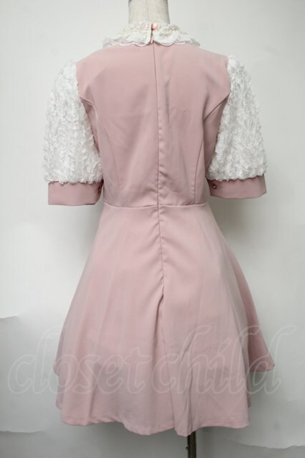 画像2: manon select / レース使いワンピース  ピンク S-25-08-11-040-LO-OP-SZ-ZT473 (2)