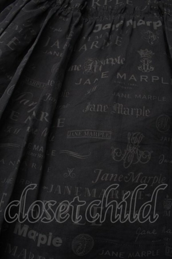 画像3: Jane Marple / シアーロゴのコットドレス  黒 S-25-08-11-049-JM-OP-AS-ZS (3)