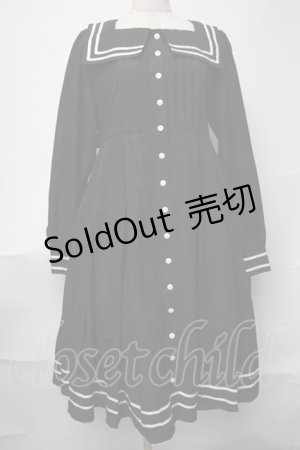 画像: Physical Drop / スクエアセーラーワンピ  黒 S-25-08-11-059-LO-OP-HR-ZS