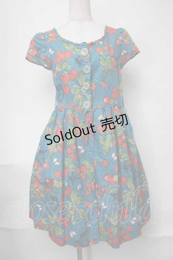 画像1: Jane Marple / springガーデンプリントのハイウエストホルターサンドレス  ブルー S-25-08-11-066-JM-SK-HR-ZT351 (1)