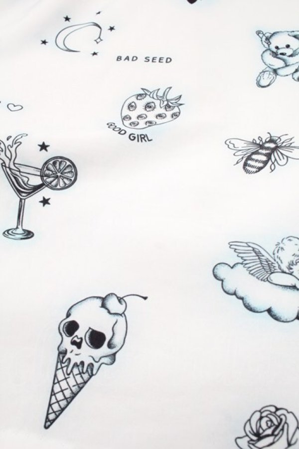 画像3: MILK / Petit tattooワンピース  サックス S-25-08-11-006-ML-OP-HR-ZI (3)