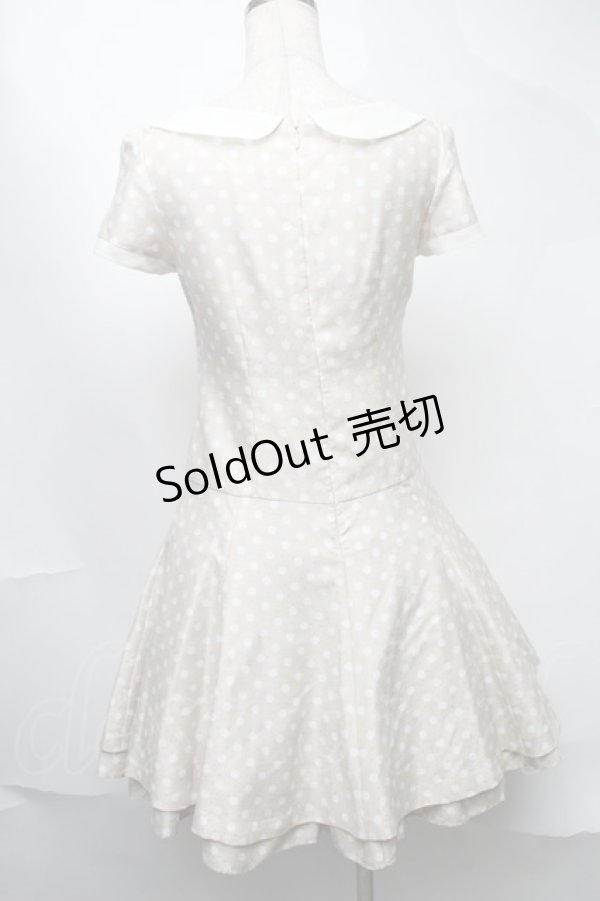 画像2: MILK / ドットワンピース  ベージュ S-25-08-11-007-ML-OP-AS-ZT483 (2)
