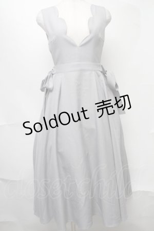 画像: MILK / VIOLA ロングジャンパースカート  グレー S-25-08-11-011-ML-OP-AS-ZT337