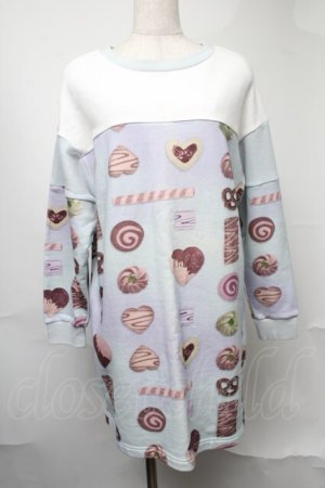 画像: MILK //COOKIE GIRLトレーナーワンピース  サックス S-25-08-11-012-ML-OP-AS-ZT0813S
