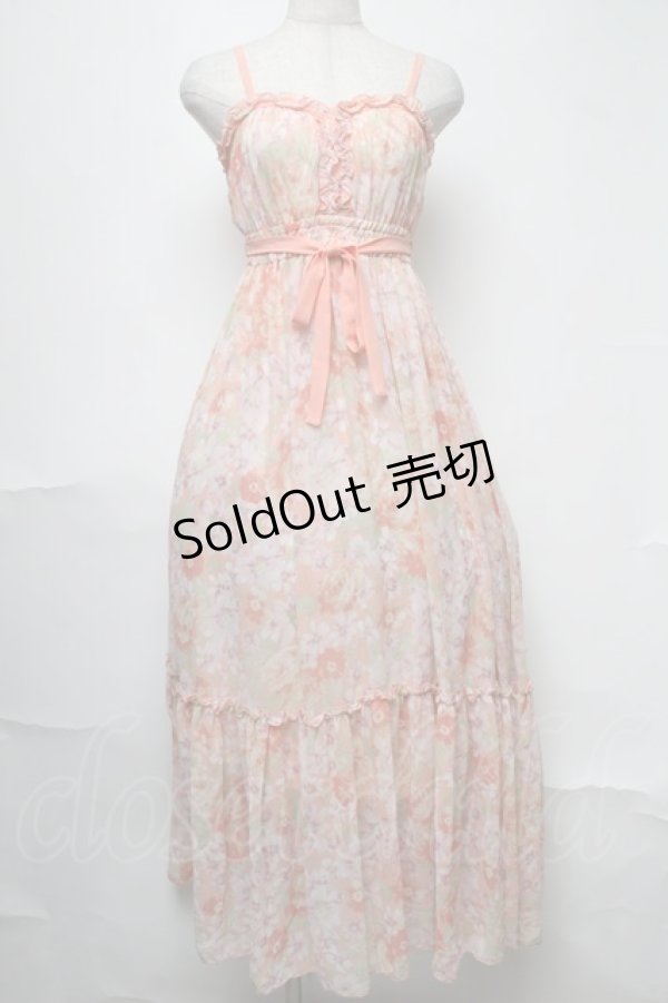 画像1: LIZ LISA / 花柄シフォンワンピース  オレンジ S-25-08-11-021-LO-OP-AS-ZT056 (1)