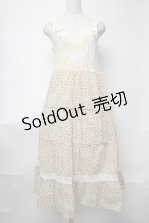 画像: LIZ LISA / 小花柄ドッキングマキシワンピース 0 ベージュ S-25-08-11-027-LO-OP-SZ-ZI