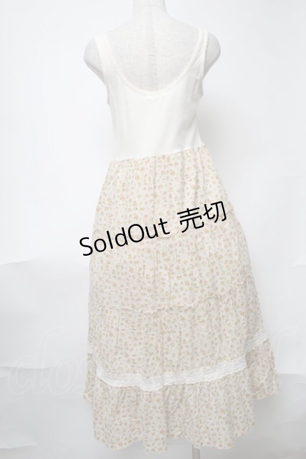 画像2: LIZ LISA / 小花柄ドッキングマキシワンピース 0 ベージュ S-25-08-11-027-LO-OP-SZ-ZI (2)