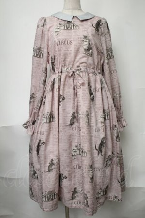 画像: Perla nell'ostrica / キャットサーカス襟付きワンピース  ピンク S-25-08-11-028-LO-OP-HR-ZT0813S
