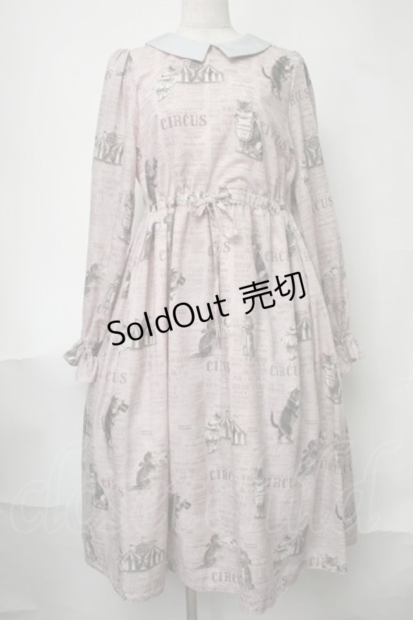 画像1: Perla nell'ostrica / キャットサーカス襟付きワンピース  ピンク S-25-08-11-028-LO-OP-HR-ZT471 (1)