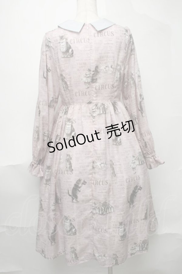 画像2: Perla nell'ostrica / キャットサーカス襟付きワンピース  ピンク S-25-08-11-028-LO-OP-HR-ZT471 (2)