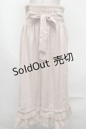 画像: axes femme / 裾フリルパンツ  ベージュ S-25-08-13-058-AX-PA-AS-ZS