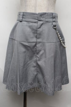 画像: axes femme / パールチェーンキュロット  グレー S-25-08-13-059-AX-PA-HR-ZS