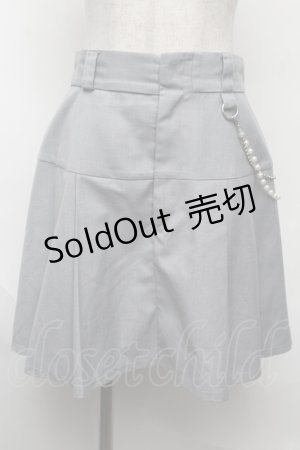 画像: axes femme / パールチェーンキュロット  グレー S-25-08-13-059-AX-PA-HR-ZS