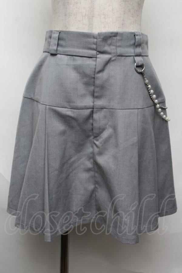 画像1: axes femme / パールチェーンキュロット  グレー S-25-08-13-059-AX-PA-HR-ZS (1)