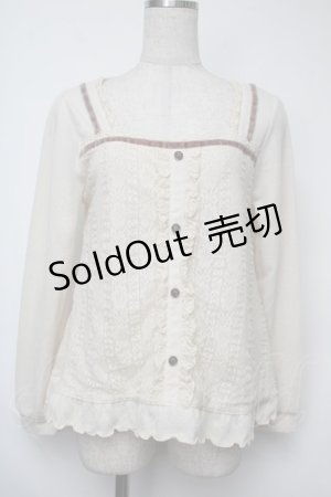 画像: axes femme / レースデザイントップス  オフ S-25-08-13-006-AX-TO-AS-ZS