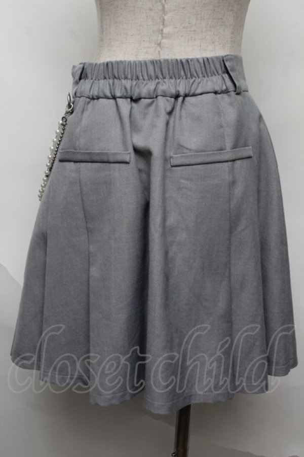 画像2: axes femme / パールチェーンキュロット  グレー S-25-08-13-059-AX-PA-HR-ZS (2)