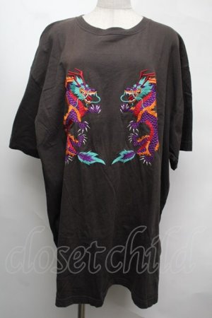画像: HEIHEI / ドラゴン刺繍BIGTシャツ  グレー S-25-08-13-026-PU-OP-AS-ZS