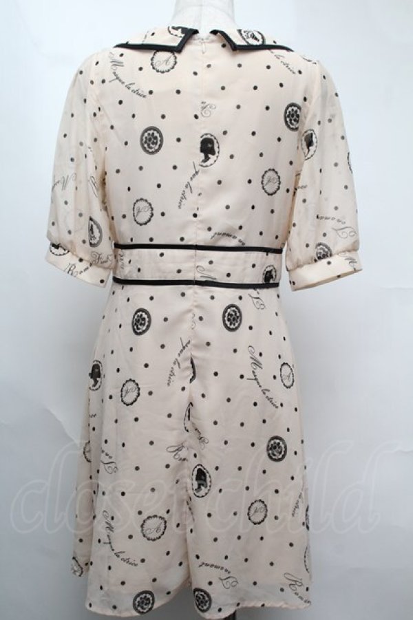 画像2: Fi.n.t /モチーフドットワンピース  ベージュ S-25-08-13-031-CA-OP-AS-ZT484 (2)