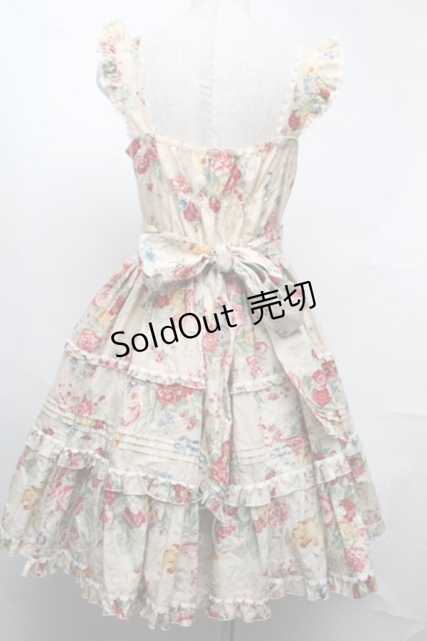 画像2: metamorphose / フラワーブーケピンタックフリルジャンパースカート  キナリ S-25-08-13-032-ME-OP-HR-ZS (2)