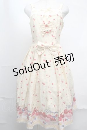 画像: metamorphose / Sweet Cherryジャンパースカート  イエロー S-25-08-13-033-ME-OP-HR-ZS