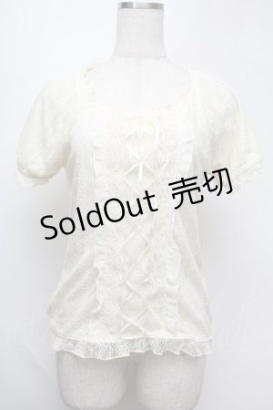 画像: axes femme / 総レースビスチェ風プルオーバー  オフ S-25-08-13-004-AX-TO-AS-ZS