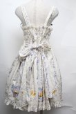 画像2: metamorphose / Happy Bellシャーリングジャンパースカート  白ｘサックス S-25-08-13-034-ME-OP-HR-ZS (2)