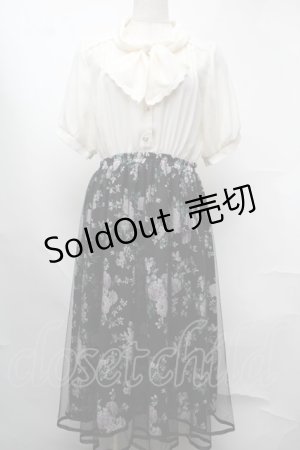 画像: axes femme / ドッキングワンピース  黒ｘオフ S-25-08-13-037-AX-OP-AS-ZS