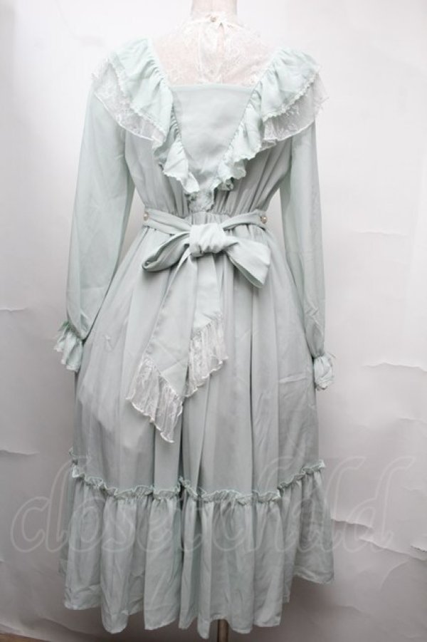 画像2: axes femme kawaii / ヴィンテージシフォンワンピース  ミント S-25-08-13-040-AX-OP-HR-ZS (2)