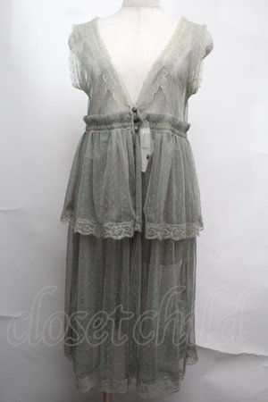 画像: axes femme / ドットチュール重ねジレ  カーキ S-25-08-13-041-AX-TO-AS-ZS